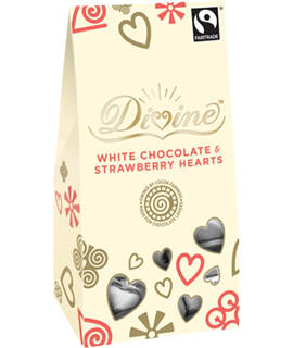 Image of White Chocolate & Strawberry Hearts Packaging