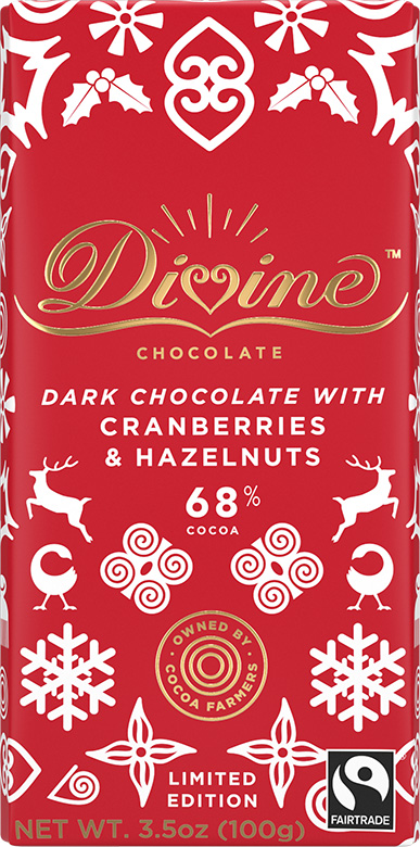 Image of Limited Edition Dark Chocolate with Hazelnuts and Cranberries Packaging