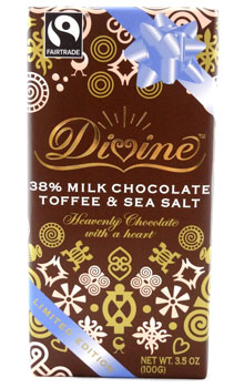 Image of Limited Edition 38% Milk Chocolate with Toffee and Sea Salt Packaging