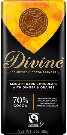 70% Dark Chocolate with Ginger & Orange - Click for more information, or use your TAB key to go to purchase options