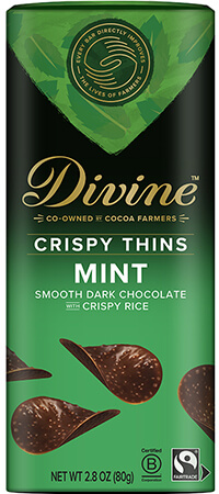 Click to buy Dark Chocolate w/ Mint Crispy Thins