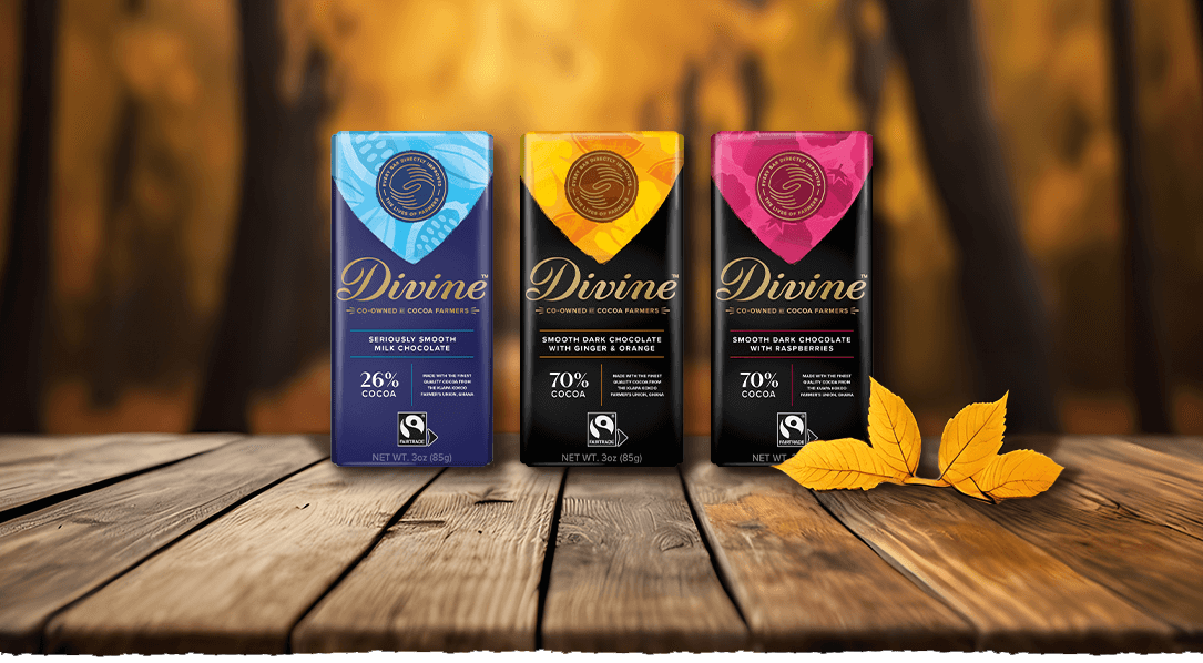 Three Divinge Chocolate bars for fall.