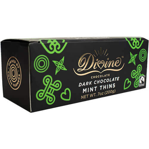 Divine Dark Chocolate with Mint Crispy Thins, 2.8 oz - King Soopers