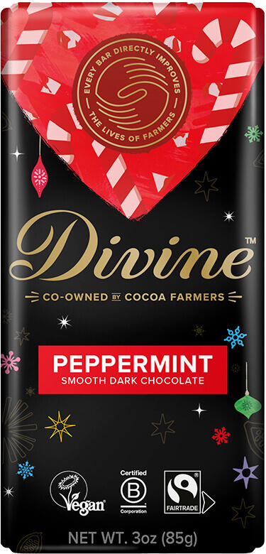 Image of Dark Chocolate Peppermint Holiday Bar Packaging