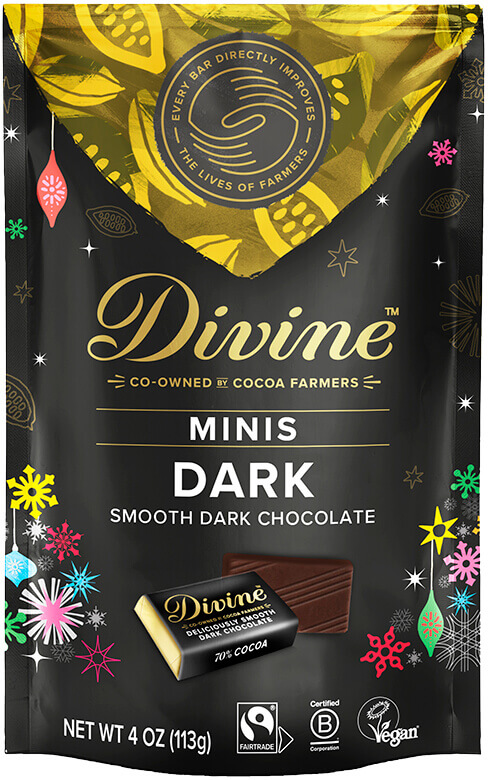Image of Dark Chocolate Minis Holiday Bag Packaging