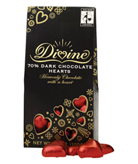 Image of 70% Dark Chocolate Hearts Packaging