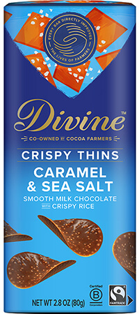Milk Chocolate w/ Caramel & Sea Salt Crispy Thins - Click for more information, or use your TAB key to go to purchase options